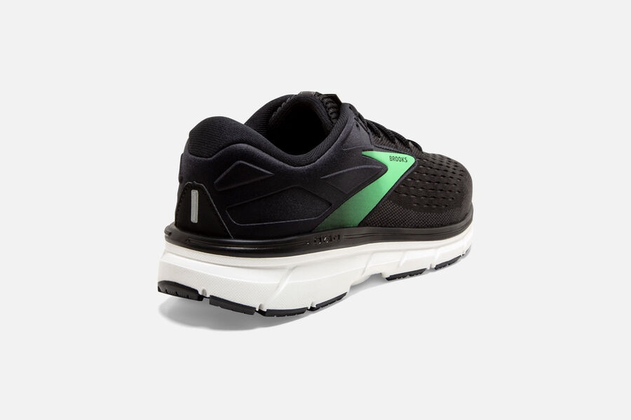 Brooks Running Shoes - Dyad 11 Road Womens - Black/Green - GER-395804